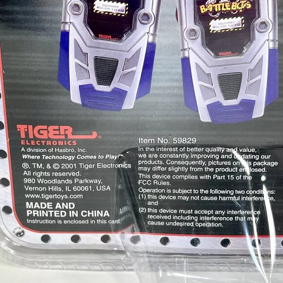 BattleBots Walkie Talkie Headset Play Set 2001 Hasbro Tiger Electronics NIP - Picture 11 of 13